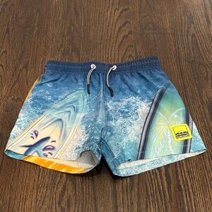 Molo Kids Surboard Design Swim Trunks Size 5/6y